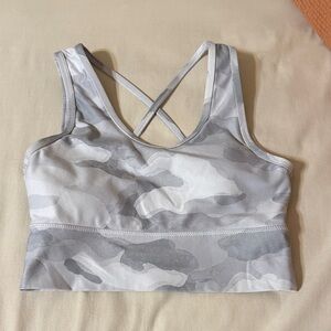 White Camo Sports Bra